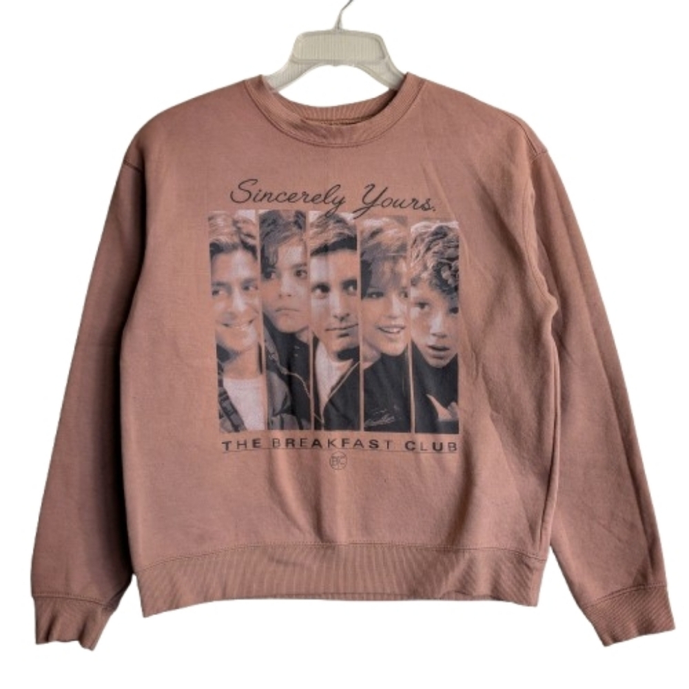Sincerely Yours The Breakfast Club Movie Panel Graphic Print Sweatshirt Tan